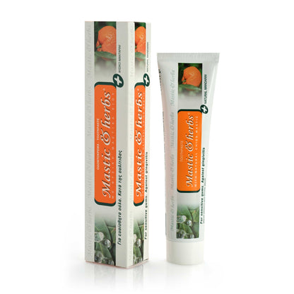 Toothpaste with mastic and mandarin